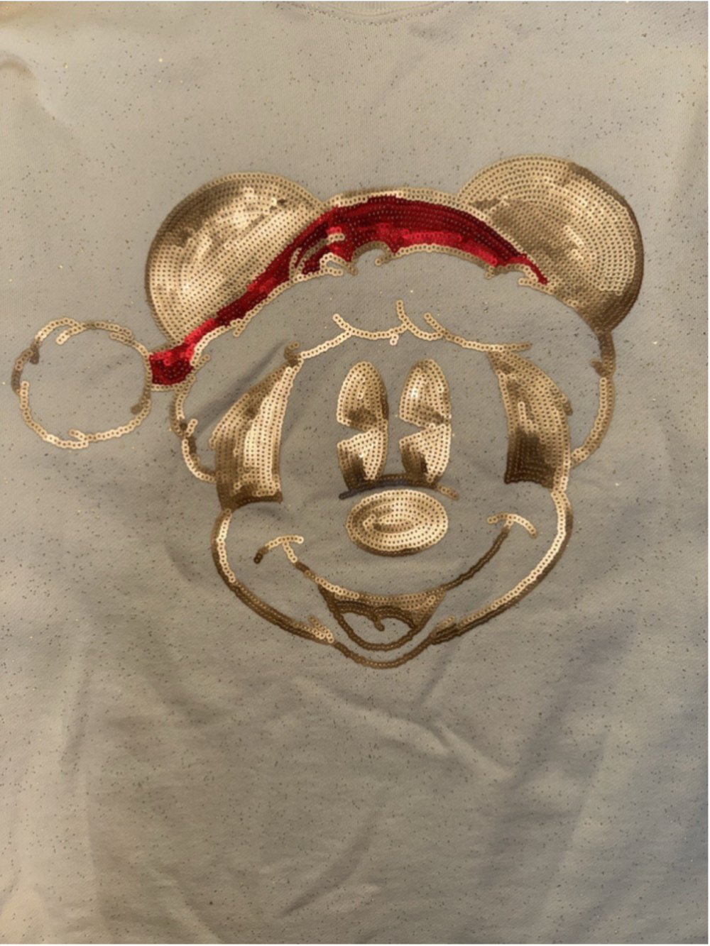 Disneyland Resort Spirit Jersey Christmas Santa Mickey Sequin Glitter Holiday S - Picture 3 of 8